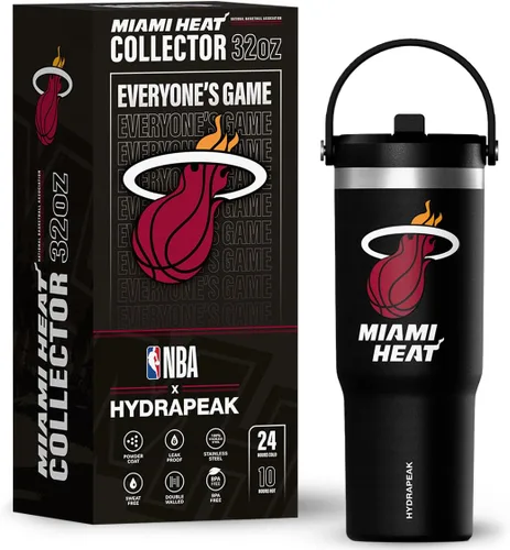 Miniatura 13 de Hydrapeak Botella de agua aislada de acero inoxidable con licencia oficial de la NBA de Phoenix Suns Nomad de 32 onzas con mango de agarre flexible