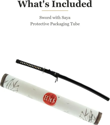 Miniatura 7 de HMS Samurai Katana Sword, Functional, Hand Forged, 1045 Carbon Steel, Heat Tempered, Full Tang, Sharp