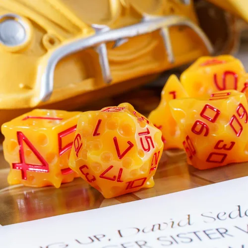 Miniatura 4 de Juego de dados de resina para DND, juego de 7 dados poliédricos negros D&D rellenos con papel de colores brillantes para juegos de rol