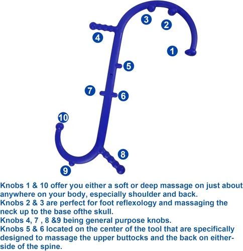 Miniatura 6 de 2 Pack de bastones de masaje para puntos de activación, caña para masaje de tejido profundo del cuerpo, caña manual para espalda, cuello, hombro