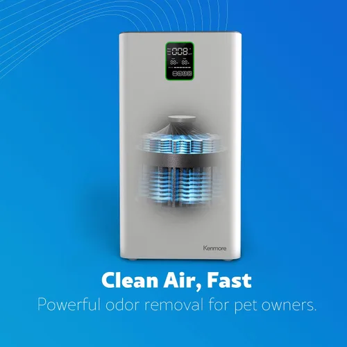 Miniatura 3 de Kenmore PM3020 Purificadores de Aire con Filtro HEPA H13 Verdadero, Cubre Hasta 1500 Pies Cuadrados, Sistema de Filtración HEPA de 3 Etapas