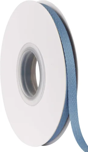 Miniatura 4 de Cinta de sarga de espiga con mango suave, ideal para envolver regalos, costura artesanal, 1/4 pulgadas x 25 yardas, color azul antiguo