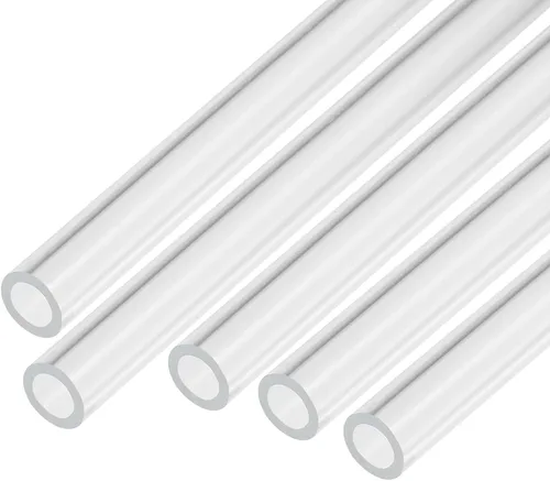 MECCANIXITY Tubo acrílico transparente rígido redondo 9 piezas 0.157 in (5/32 pulgadas) ID 0.315 in (5/16 pulgadas) OD 6" para lámparas y linternas,