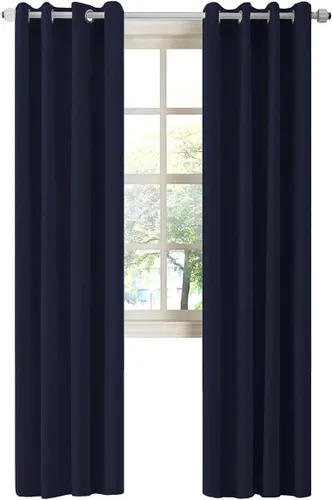 Miniatura 123 de LA PALMA Cortinas opacas con aislamiento térmico y ojales, para sala de estar, dormitorio, paquete de 2 paneles