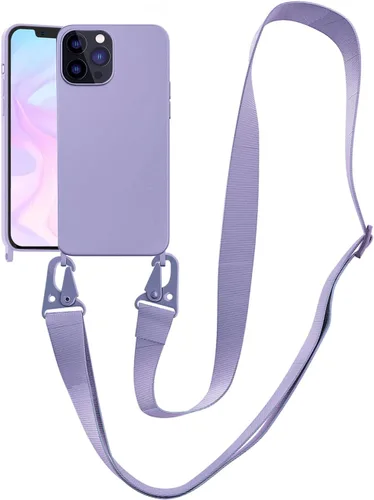 Miniatura 29 de Funda compatible con iPhone 13 con correa, funda cruzada para iPhone con cordón, ajustable, a prueba de golpes, protección contra caídas, funda