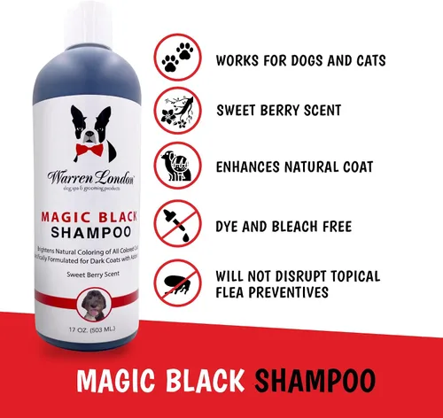 Miniatura 7 de Warren London Magic Black - Champú para perros Ilumina cualquier abrigo de perro Formulado para abrigos de perro más oscuros Suministros