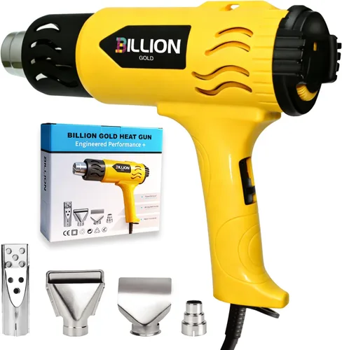 Miniatura 8 de Pistola de calor, pistola de aire caliente BILLION GOLD de 1800 W, 752 ℉ a 1112 ℉ con 2 ajustes de temperatura, pistola de calor para manualidades