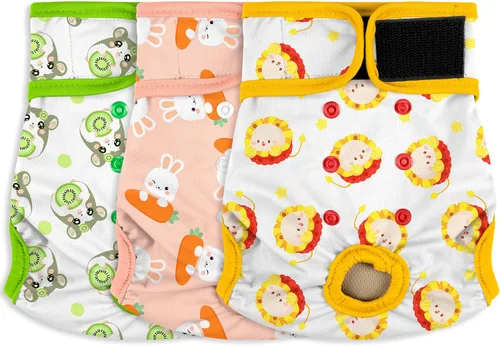 Miniatura 20 de Pañales lavables para perras – Pañales reutilizables de primera calidad para perras en celo – Pañales para perras altamente absorbentes