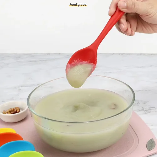 Miniatura 7 de Vituer - Juego de 7 cucharas de silicona para servir, resistentes al calor, cucharas de cocina antiadherentes para cocinar, cucharas de servir