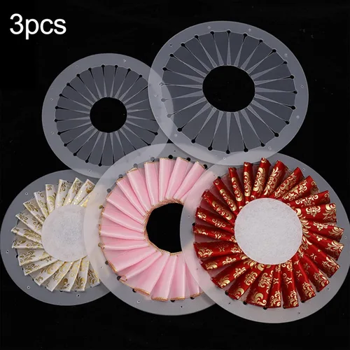 Miniatura 4 de 3 piezas de botón de insignia, ornamento, cinta, herramienta de fabricación de flores, fabricante de rosetas, roseta de cinta, broche de roseta