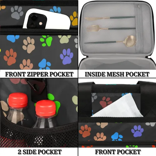 Miniatura 6 de Pardick Bolsa térmica suave con aislamiento de leopardo de galaxia para hombres y mujeres, lonchera grande a prueba de fugas, enfriador de playa