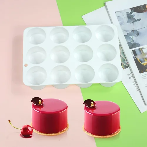 Miniatura 2 de Molde de silicona cilíndrica para jabón, moldes redondos de silicona para hacer jabón hecho a mano, barras de loción, chocolate, molde para pasteles