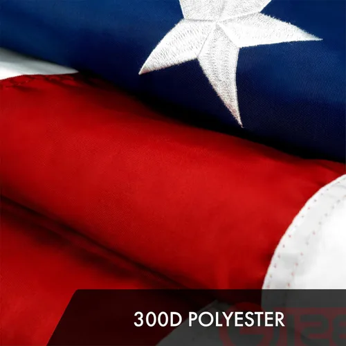 Miniatura 4 de G128 Bandera de EE.UU. 8x12 pies Serie ToughWeave con estrellas bordadas de 300D poliéster Bandera del país, estrellas bordadas, rayas