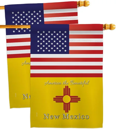 Miniatura 7 de Paquete de banderas de Estados Unidos para casa de México, con bordado de Estados Unidos, pequeño y decorativo, 11.0 x 15.7 in