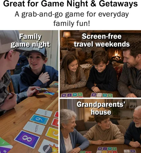 Miniatura 5 de Juego de cartas familiar Elimino: Juego rápido y simple que reúne a todos Fácil de aprender, para mayores de 7 años, ideal para niños, padres