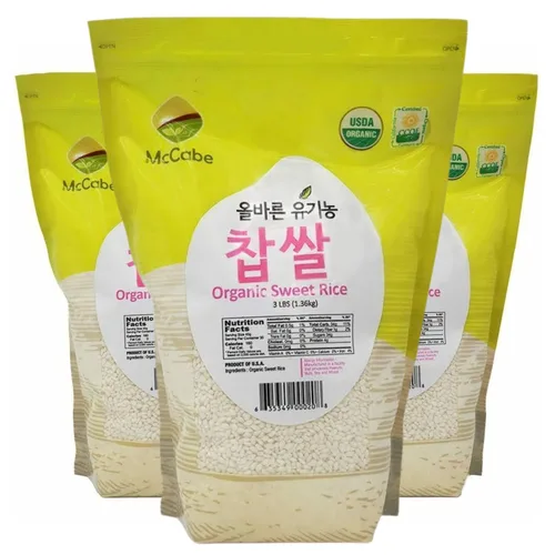 Miniatura 12 de McCabe Arroz dulce orgánico – Arroz pegajoso glutinoso Arroz orgánico sin gluten y sin OGM rico en fibras y minerales Certificado orgánico USDA