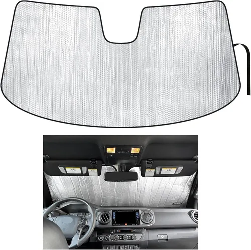 YelloPro Parasol reflectante para parabrisas de ajuste personalizado para Toyota Tacoma 2016 2017 2018 2019 2020 2021 2022 2023, TRD Off-Road, SR,