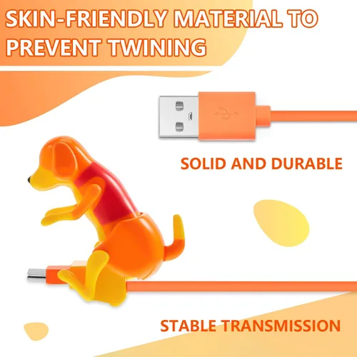 Miniatura 5 de Frienda - 2 piezas de cable de carga para perros, regalos de temporada de graduación, cable USB para mascotas con transmisión de datos
