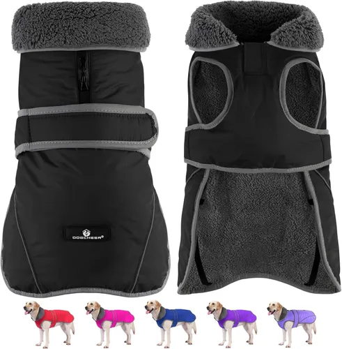 Miniatura 15 de Dogcheer Abrigo para Perro, Chaqueta Impermeable para Perro Abrigo de Invierno Reflectante para Mascotas con Gancho y Velcro Ajustable, Chaqueta