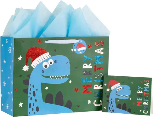 Loveinside Bolsas de regalo de Navidad con tarjeta de felicitación, etiqueta de regalo y papel de seda para Navidad, vacaciones y fiestas, y más, 16