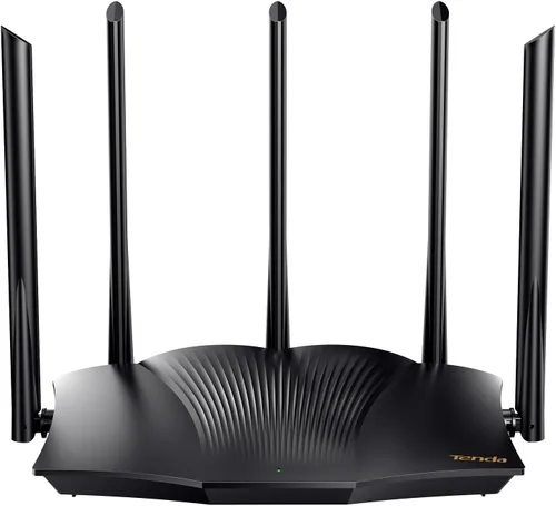 Tenda Enrutador WiFi 6, AX3000 Router inalámbrico Gigabit de doble banda para el hogar, 4 puertos Gigabit, fácil configuración, soporte VPN,