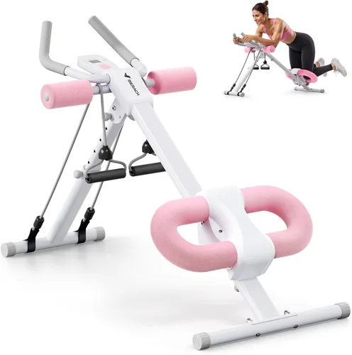 MERACH Máquina de abdominales, equipo de entrenamiento abdominal, máquina de entrenamiento abdominal ajustable para entrenamiento de abdominales en