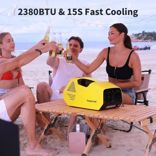 Miniatura 2 de Aire acondicionado portátil, bajo consumo de energía de 220 W, 24 V CC, aire acondicionado de tienda de campaña 2380BTU, CA de enfriamiento rápido