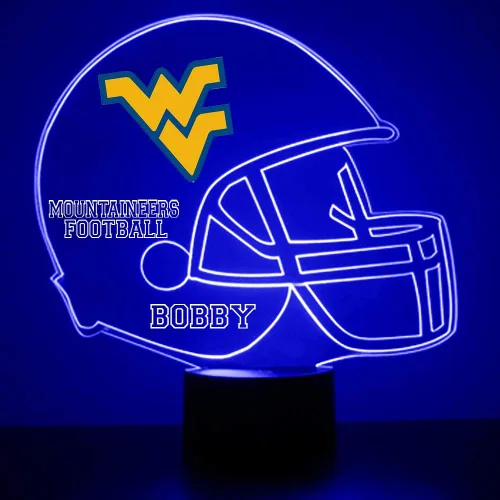 Miniatura 28 de Lámpara nocturna con señal LED personalizada de casco de fútbol de la Universidad de Alabama Crimson Tide con nombre o imagen personalizada