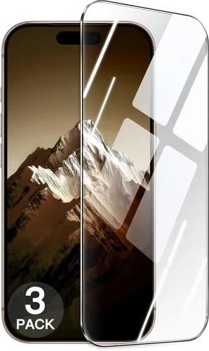 Miniatura 17 de JETech 9H+ - Protector de pantalla inastillable para iPhone 15 de 6.1 pulgadas, película de vidrio templado de grado militar con herramienta