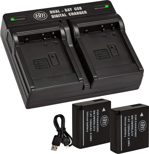 Miniatura 7 de BM - Paquete de 2 baterías DMW-BLG10 y cargador de batería dual para Panasonic Lumix DC-ZS200, ZS300, DC-G100, ZS70, ZS80, ZS99, DC-GX9, DMC-GX80