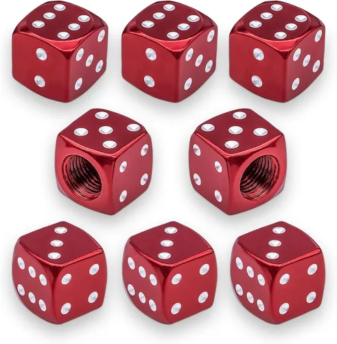 Miniatura 40 de 8 piezas de tapas de vástago de válvula de neumático, tapas de válvula de neumático de acero inoxidable, tapas de válvula de rueda para autos