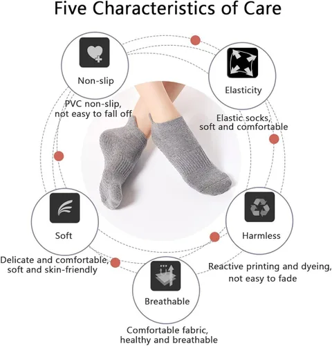Miniatura 4 de Amstt 4 Pairs Grip Socks for Womens Pilates Barre Dance Pilates Yoga Non-Slip Socks