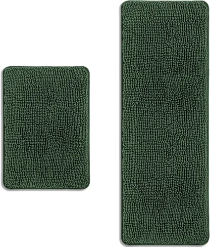 Miniatura 92 de Alfombra de baño pequeña de 12 x 18 pulgadas, lavable y absorbente, antideslizante, alfombra de baño de felpilla gruesa y suave para baño, ducha