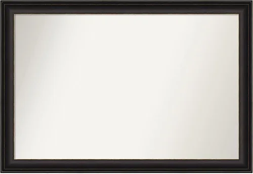 Miniatura 353 de Amanti Art Espejo de baño de bronce para sobre el fregadero, 24 x 24 pulgadas, espejo cuadrado de bronce Lara para tocador, marco de madera