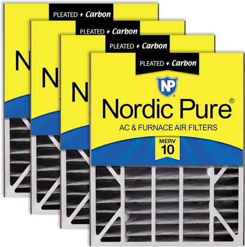 Miniatura 20 de Nordic Pure 20x25x5 (tamaño real: 19 3/4 x 24 1/4 x 4 7/8) Filtro de CA Air Bear MERV 13 Plus Carbon 4 Pack