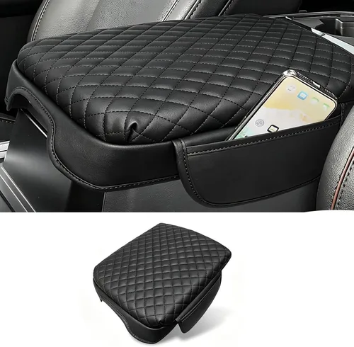 Miniatura 39 de Ajuste Personalizado para Funda de Consola Central 2015-2020 Ford F150, 2017-2022 F250 F350 F450, 2018-2024 Ford Expedition Protector de Brazo