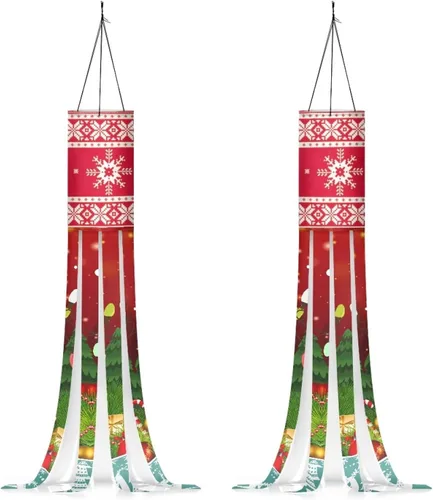 Miniatura 36 de Mummy Windsock - Calcetines de viento suaves e impermeables con bandera de Halloween, 2 piezas, lavables a máquina, secado rápido, bandera colgante