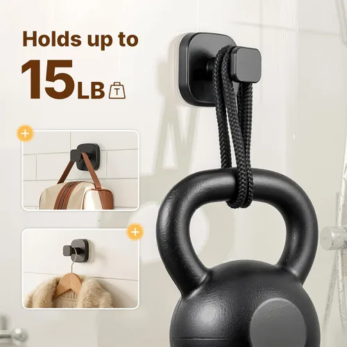 Miniatura 8 de 3 ganchos de ventosa para ducha, ganchos de ventosa para ducha, ganchos de puerta para colgar bata, lufa, ganchos de pared extraíbles para ventana