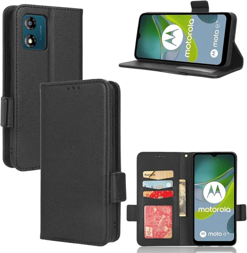 Miniatura 293 de Funda de piel sintética compatible con Motorola Moto E22 4G, funda de piel sintética compatible con Motorola Moto E22i 4G, color negro