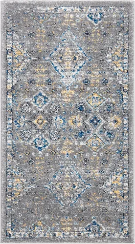Miniatura 3 de SAFAVIEH Evoke Collection EVK224G - Alfombra decorativa bohemia y oriental que no desprende pelusa, para sala de estar y dormitorio, 2 pies 2