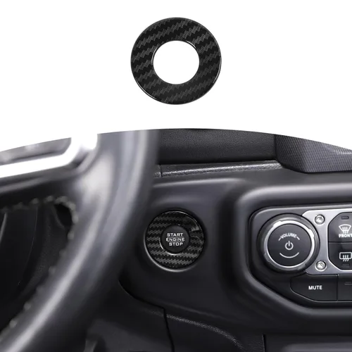 Miniatura 12 de RT-TCZ para Jeep JL Anillo de Cubierta de Botón de Arranque/Parada para Jeep Wrangler JL JLU Gladiator JT 2018-2024 Accesorios de Interior Azul Bebé
