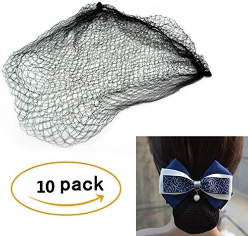 Miniatura 8 de 20 "Lote de redecillas para el cabello Invisible Elastic Edge Mesh 19.7 in Redes de pelo reutilizables (marrón claro 10pcs)