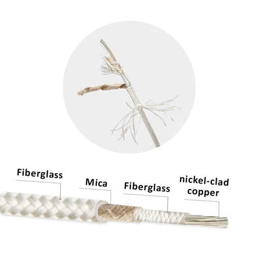 Miniatura 4 de Cable de alta temperatura Bryne Mica -60~450 Grados C, Hilos de alambre de cobre niquelado, Aislamiento de mica y fibra de vidrio, utilizado
