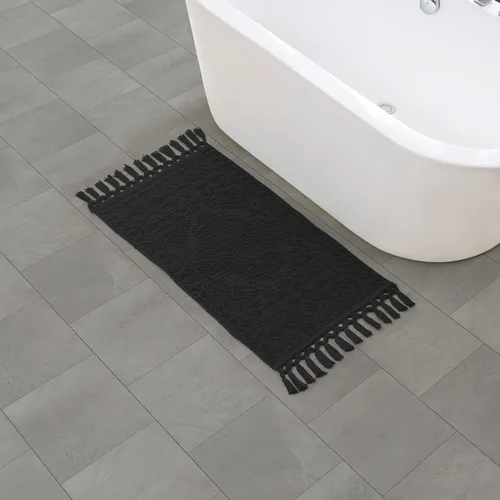 Miniatura 22 de French Connection Nellore Alfombras de Baño, Tapetes de Baño Tejidos y con Cuentas, Tapetes de Baño Duraderos y Gruesos para Baño y Alfombras