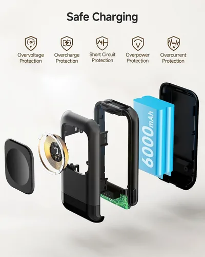 Miniatura 6 de Cargador de reloj portátil, 6000mAh 2 en 1, cargador portátil para Galaxy Watch 8/8 Classic/7/Ultra/6/6 Classic/5 Pro/5/4/3/Active 2, para Samsung