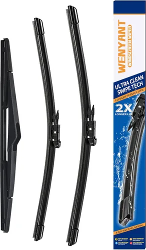 Miniatura 24 de Juego de limpiaparabrisas compatibles con GMC Terrain 2010-2017, Chevrolet Equinox 2010-2017 y Ford Kuga MK1 2008-2012, delanteros, equipo original