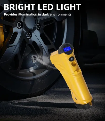 Miniatura 5 de TopAutoGear Compresor de aire portátil para inflador de neumáticos de 150 PSI, potencia dual de 12 V/20 V, salida USB, bomba de aire ideal