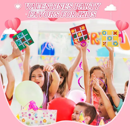 Miniatura 5 de Paquete de 30 Mini Juegos de Mesa Tic Tac Toe para Niños y Familia, Obsequios para Fiestas de Cumpleaños, Rellenos para Bolsas de Dulces para Niños
