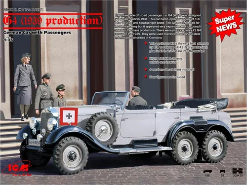 Miniatura 7 de ICM Modelos G4 1939 Producción Coche alemán con kit de construcción de pasajeros
