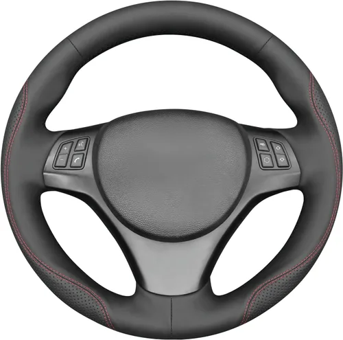 Miniatura 16 de MEWANT Funda de volante para BMW E90 M Sport E81 E82 E87 E88 E91 E92 E93 M3 E90 E92 de gamuza negra